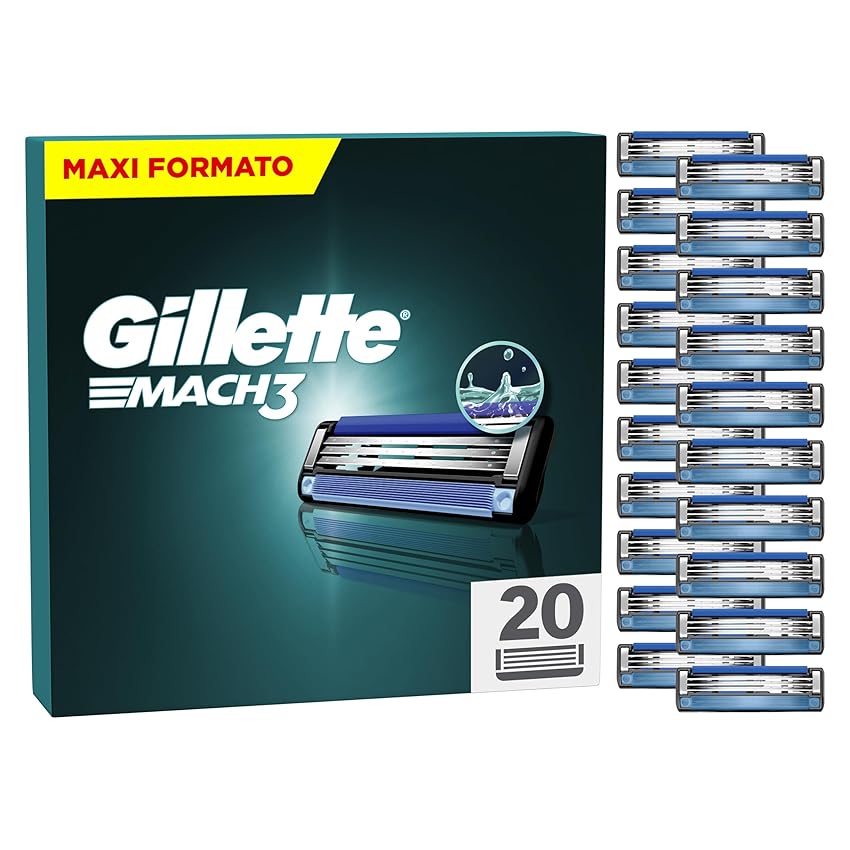 Gillette Mach3 Lamette di Ricambio per Rasoio da Uomo