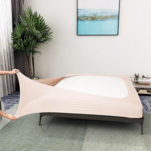 Box Spring Cover Queen Size - Gonna da letto a 4 lati in jersey e tessuto elasticizzato per hotel e casa