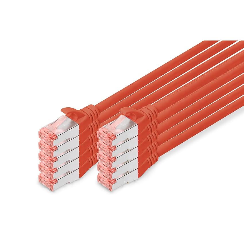 Digitus DK-1644-010-R-10 Cavo di Rete 1 m Cat6 S/FTP (S-STP)