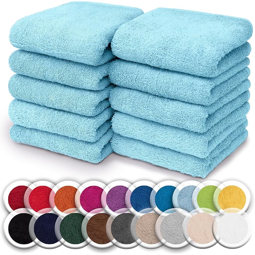 NatureMark Set da 10 panni in spugna per viso e mani – 100% cotone NatureMark Set da 10 panni in spugna per viso e mani – 100% cotone