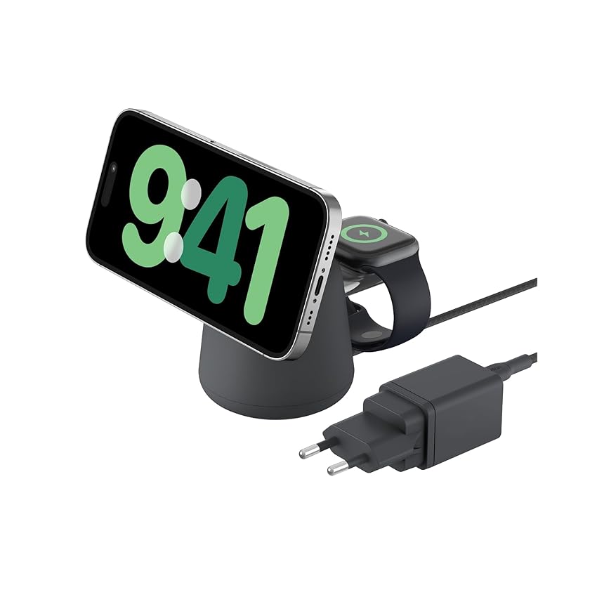 Belkin BoostCharge Caricabatteria wireless 2 in 1 con Qi2 da 15 W Belkin BoostCharge Caricabatteria wireless 2 in 1 con Qi2 da 15 W