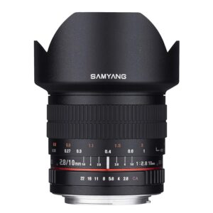 Samyang 10 mm F2.8 ed AS Ncs CS ultra grandangolare per Pentax K e Samsung K per fotocamere