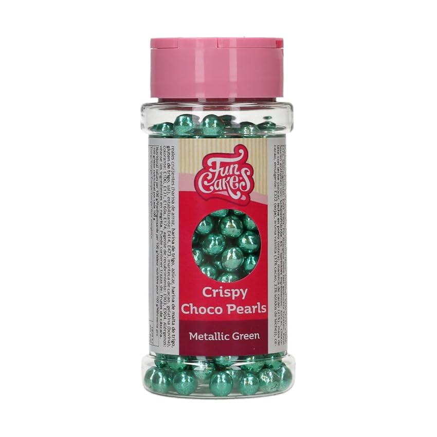 FunCakes Crispy Choco Pearls - Metallic Green FunCakes Crispy Choco Pearls - Metallic Green