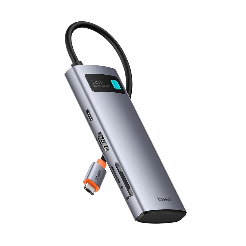 Baseus Hub USB C 7 in 1 Adattatore con HDMI 4K@60Hz Baseus Hub USB C 7 in 1 Adattatore con HDMI 4K@60Hz