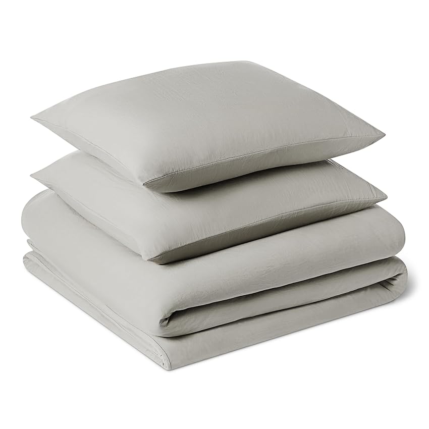 Amazon Basics Set Copripiumino Una Piazza e Mezza in Microfibra Prelavata