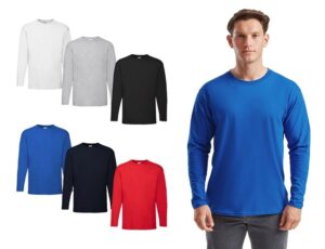 T-shirt FRUIT OF THE LOOM 100% cotone UOMO girocollo maglietta premium 6 colori