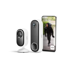 Arlo Videocitofono HD wireless & telecamera 2K da interno &ndash; Sicurezza Smart Home per famiglia e animali