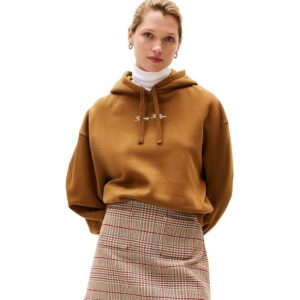 Tommy Hilfiger Donna Felpa Classic Script Fleece con Cappuccio