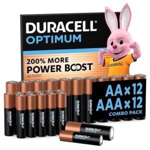Duracell - 24 Batterie Optimum Alcaline (12 AA+ 12 AAA)
