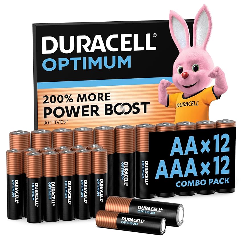 Duracell - 24 Batterie Optimum Alcaline (12 AA+ 12 AAA)