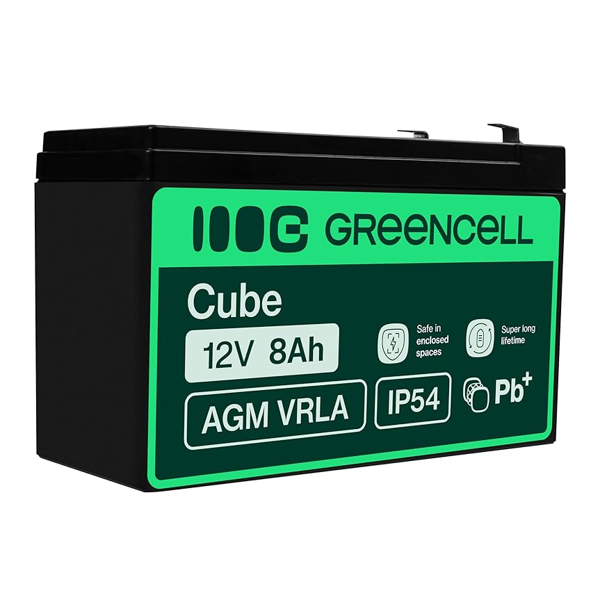 GreenCell® Batteria al piombo AGM 12V 8Ah Accumulatore Ricaricabile Sigillata VRLA