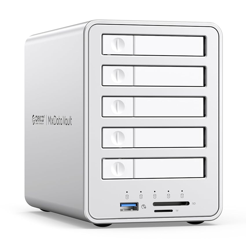 ORICO All-flash Docking Station per Hard Disk 5-Bay RAID Custodia per Disco Rigido