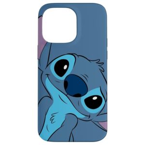 Custodia per iPhone 14 Pro Max Disney Lilo and Stitch Cute Stitch Face Slate Gray