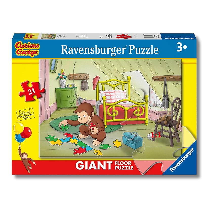 Ravensburger - Puzzle George Scimmietta | Puzzle Bambini 3 Anni | Puzzle 24 Pezzi