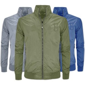 Giubbotto Uomo Impermeabile Leggero Giubbino Slim Fit Giacca Antivento VEQUE