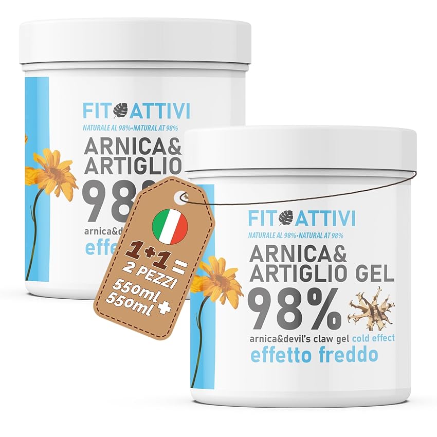 Arnica e Artiglio del Diavolo Forte 2x550ml Effetto Freddo 98% Arnica Per Cavalli Arnica e Artiglio del Diavolo Forte 2x550ml Effetto Freddo 98% Arnica Per Cavalli