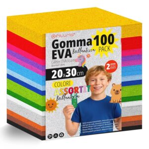 OFITURIA Set 100 Fogli Gomma Eva