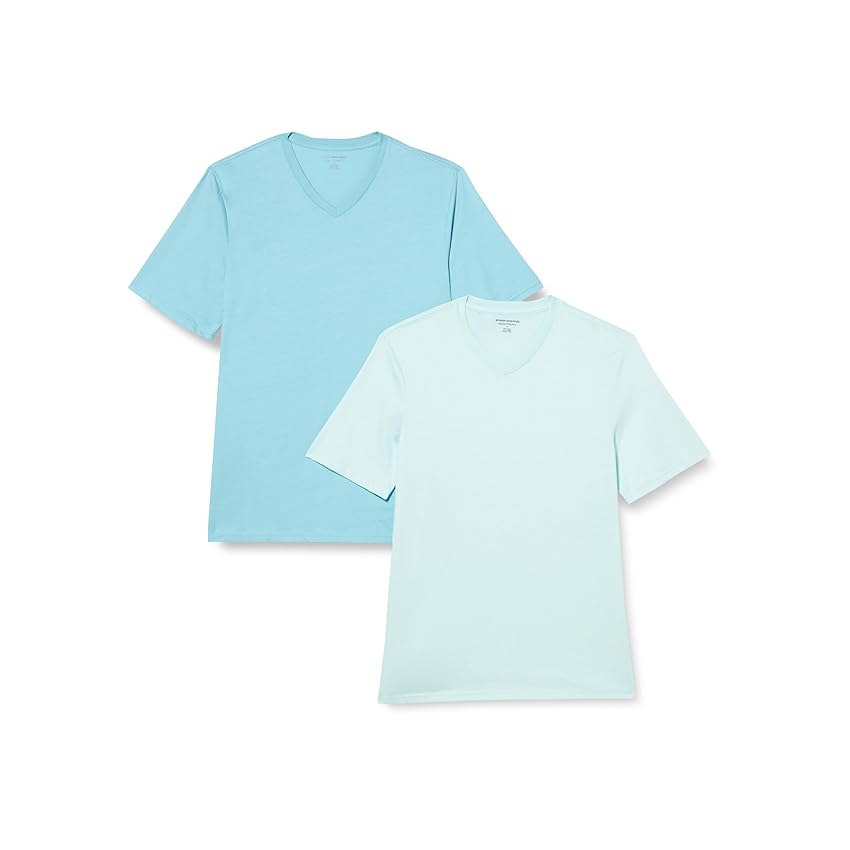 Amazon Essentials T-Shirt da Uomo a Maniche Corte con Scollo a V dalla vestibilità