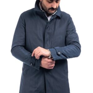 Trench Uomo Lungo Sartoriale Giubbotto Imbottito Impermeabile Invernale VEQUE