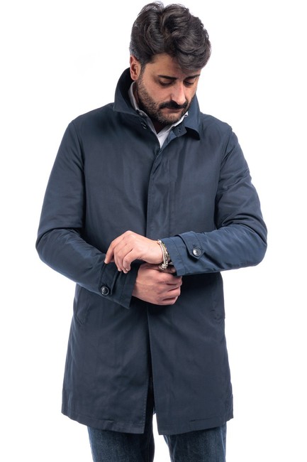 Trench Uomo Lungo Sartoriale Giubbotto Imbottito Impermeabile Invernale VEQUE