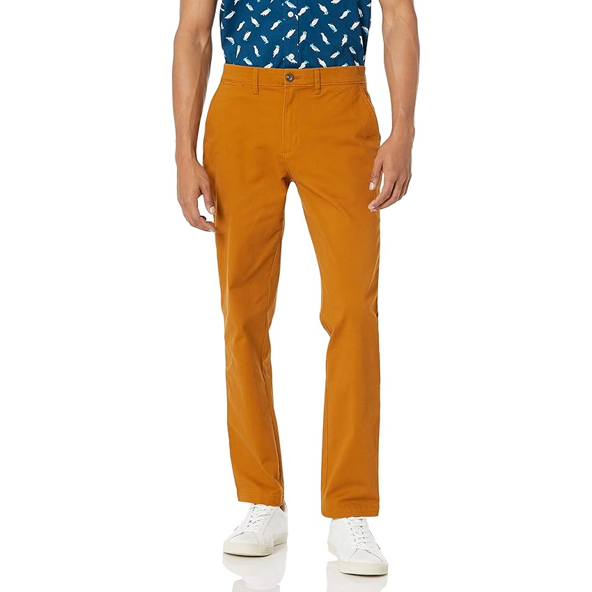 Amazon Essentials Pantaloni Chino Elasticizzati Casual vestibilità Aderente Uomo
