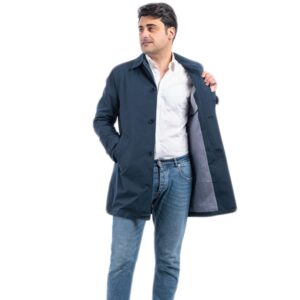 Trench Sartoriale Uomo Cappotto Impermeabile Soprabito Leggero Elegante VEQUE