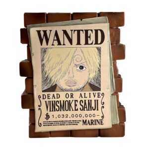Plastoy One Piece Salvadanaio con poster "Wanted" Sanji Vinsmoke