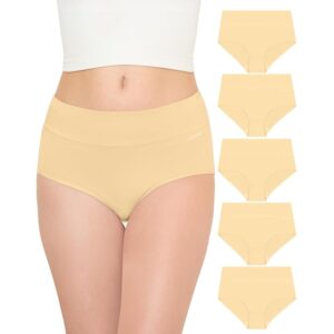 TANSTC Mutande Donna Cotone Vita Alta Slip Traspirante Culotte Comode Elasticizzato Intimo
