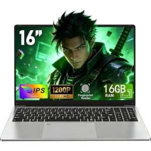 CHIFUYOU PC portatile 512 GB SSD 16 GB RAM 16 pollici Computer portatile N95 fino a 3