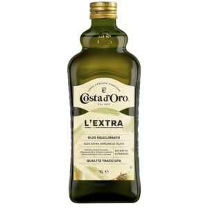 Costa d'Oro d’Oro – L’Extra 1L. Olio Extravergine di oliva estratto a freddo. Sapore equilibrato