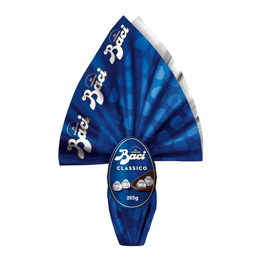 BACI PERUGINA Uovo di Pasqua 2026 Classico Cioccolato Fondente con Sorpresa e 4 Cioccolatini 265g BACI PERUGINA Uovo di Pasqua 2026 Classico Cioccolato Fondente con Sorpresa e 4 Cioccolatini 265g