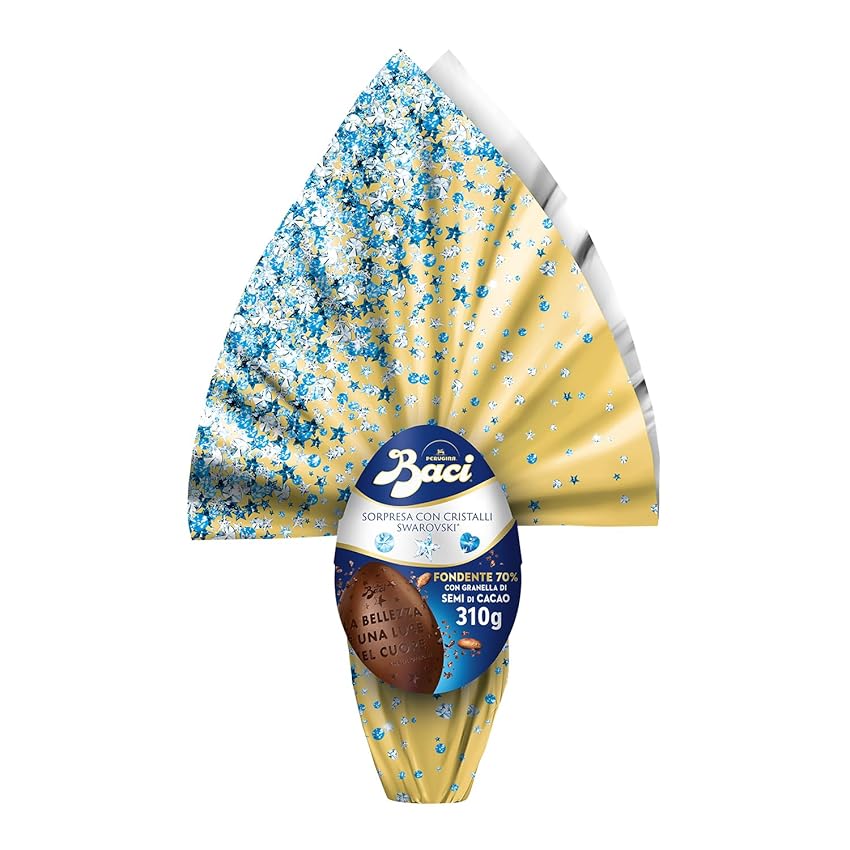 BACI PERUGINA Uovo di Pasqua 2026 Cioccolato Fondente 70% con Sorpresa Swarovski e