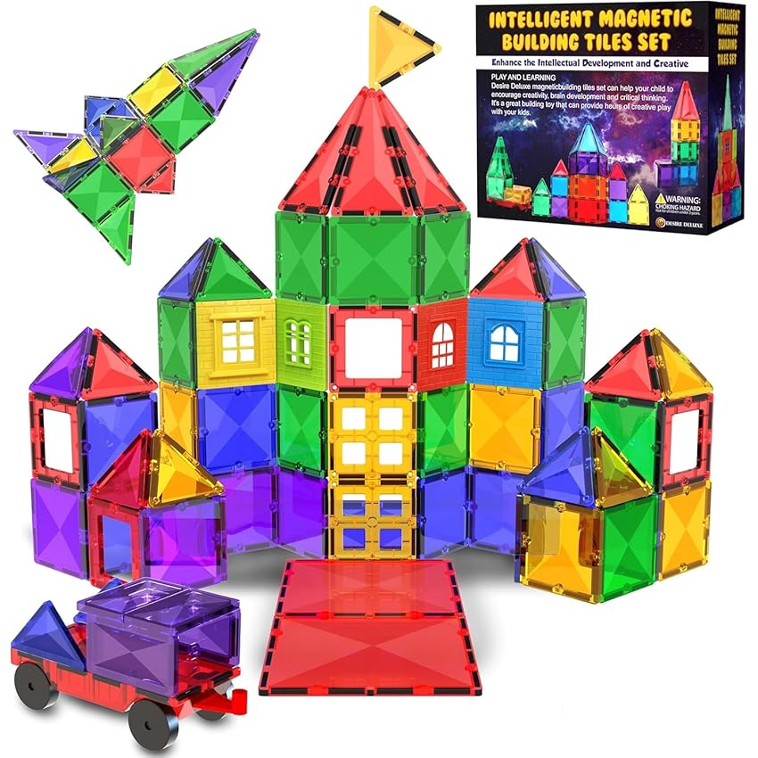 Gioco di Blocchi di Costruzione Magnetici – Blocchi Magnetici Educativi STEM per Bambini Gioco di Blocchi di Costruzione Magnetici – Blocchi Magnetici Educativi STEM per Bambini