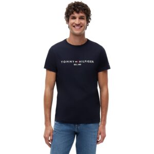 Tommy Hilfiger Uomo T-Shirt Maniche Corte Core Tommy Logo Scollo Rotondo