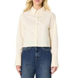 Amazon Essentials (Scelto da Demi Camicia Button-Down Corta Moderna in Popeline di Cotone)
