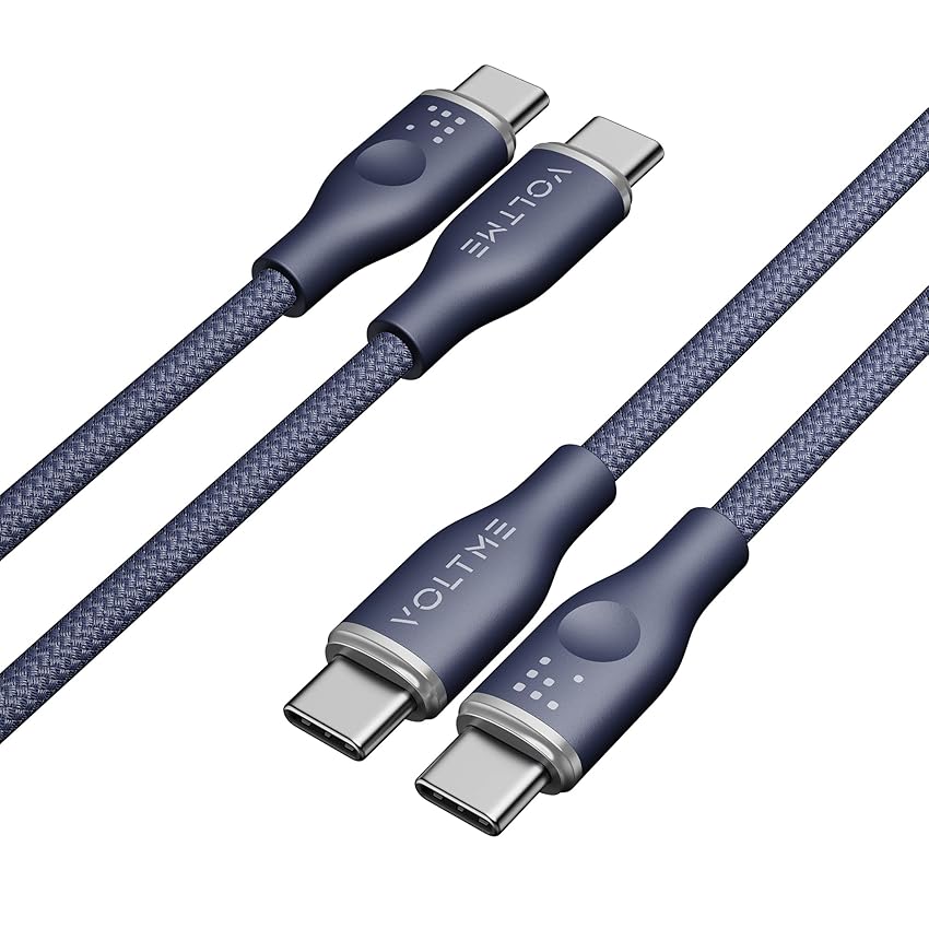 VOLTME Set di 2 Cavo USB C a USB C PD 60W Nylon Intrecciato 1.0m VOLTME Set di 2 Cavo USB C a USB C PD 60W Nylon Intrecciato 1.0m