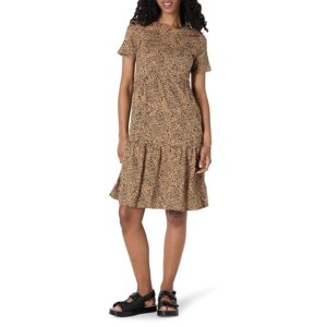 Amazon Essentials Abito a Balze a Girocollo e a Maniche Corte Donna