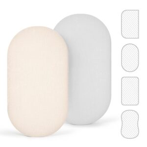 lulumoon Set di 2 lenzuola carrozzina neonato con angoli in mussola