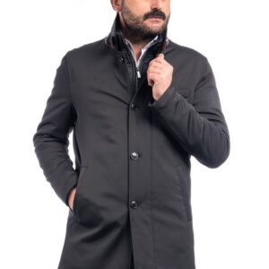 Trench Uomo Invernale Giubbotto Invernale Impermeabile Lungo Imbottito VEQUE