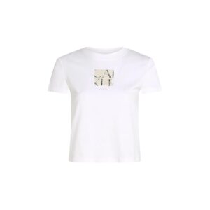 Calvin Klein Donna T-Shirt Maniche Corte Front Photo Graphic Baby Tee con Scollo Rotondo