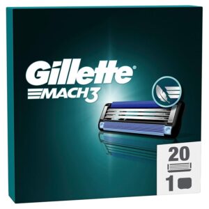 Gillette Mach3 Base 20 Lametta Di Ricambio Per Rasoio Barba Gillette