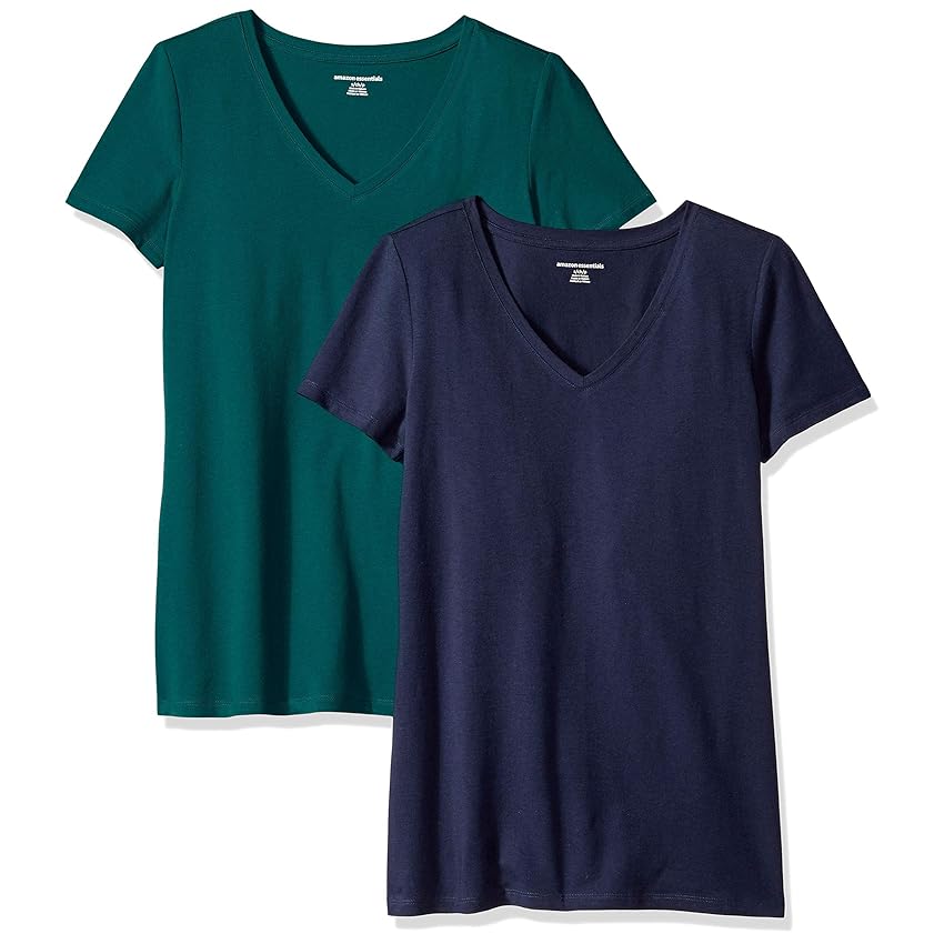 Amazon Essentials T-shirt a Maniche Corte con Vestibilità Classica (Opzioni Girocollo)