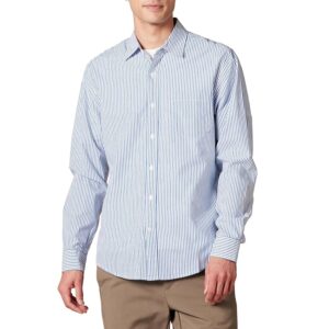 Amazon Essentials Camicia in Popeline a Maniche Lunghe Slim Uomo