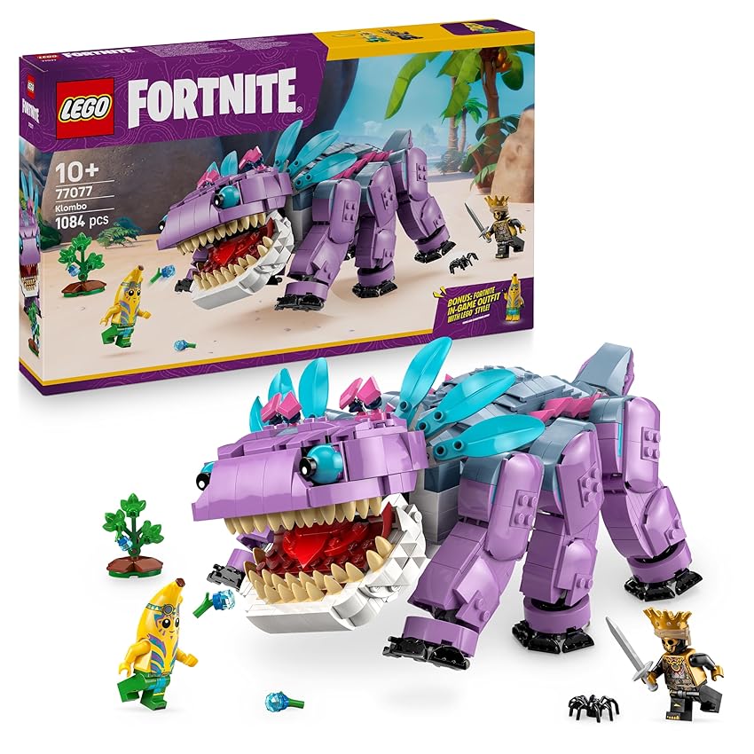 LEGO Fortnite Klombo - Action Figure Giocattolo di Dino da Esposizione