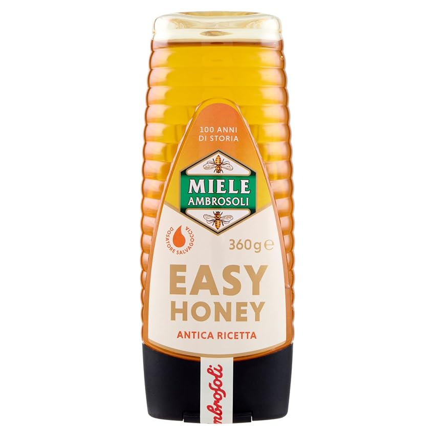 Ambrosoli Easy Honey 360 g – Miele con Dosatore Salvagoccia