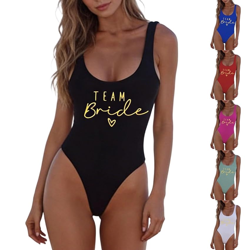 Generico Costume Intero Costumi Addio al Nubilato Team Bride Costumi da Bagno Interi Generico Costume Intero Costumi Addio al Nubilato Team Bride Costumi da Bagno Interi