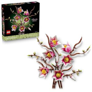 LEGO Botanicals Rametti di Magnolia - Set di Fiori Finti per Adulti