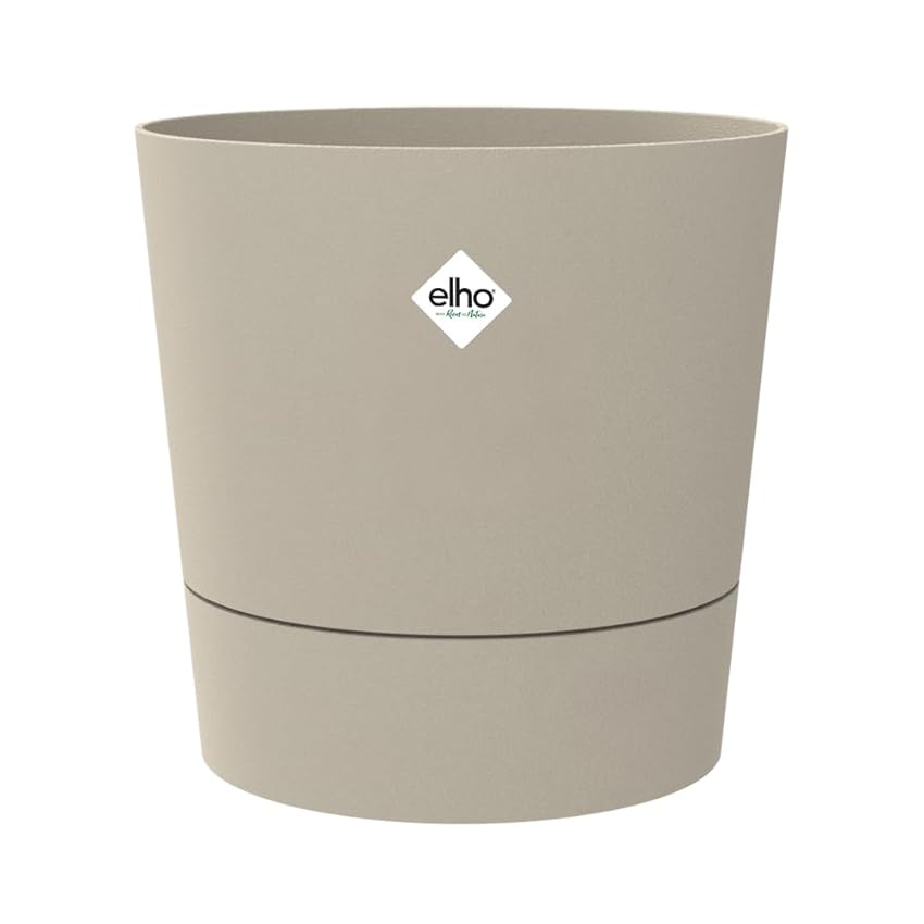 Elho Foss Round 43cm - Vaso per Interno - 100% Plastica Riciclata