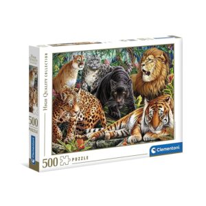Clementoni- Puzzle Gatos Salvajes 500pzs Does Not Apply Collection
