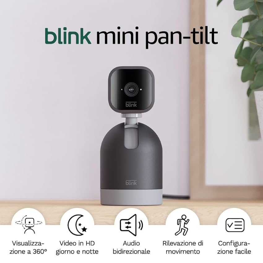 Blink Mini Pan-Tilt Camera | Videocamera intelligente di sicurezza